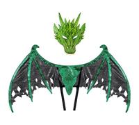 Générique Costume Enfant Dragon Costume imperméable pliable de dragon | Déguisement Halloween Horreur Spectacles Scolaires Fêtes d'Anniversaire Médiévales Cosplay Fête Carnaval Festival