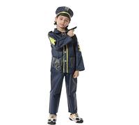 Générique Costume Enfant Garçon Déguisement De Policier Officiel Pour Jeu De Rôle Et Carnaval Tenue Avec Badge Et Ceinturon Déguisement Agent Enfant Protecteur