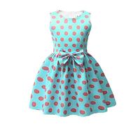 Générique Costume Enfant Halloween,Deguisement Halloween Fille 2 3 Ans Imprimée Robe De Princesse Et Sac Déguisement Sorcière 10 Ceremonie Verte Mon 1Er Maquillage Princesse (Bleu ciel,7-8 ans)