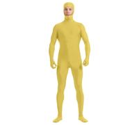 Générique Costume Enfant Justaucorps Intégral Élastique Pour Danse Et Carnaval Tenue De Super Héros Ajustée Déguisement Moulant Pour Enfant Agile(Yellow, L)