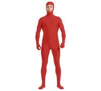 Générique Costume Enfant Justaucorps Intégral Élastique Pour Danse Et Carnaval Tenue De Super Héros Ajustée Déguisement Moulant Pour Enfant Agile(Red, L)