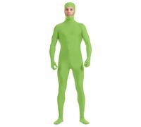 Générique Costume Enfant Justaucorps Intégral Élastique Pour Danse Et Carnaval Tenue De Super Héros Ajustée Déguisement Moulant Pour Enfant Agile(Green, S)