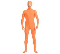 Générique Costume Enfant Justaucorps Intégral Élastique Pour Danse Et Carnaval Tenue De Super Héros Ajustée Déguisement Moulant Pour Enfant Agile(Orange, L)