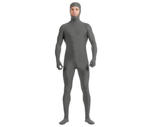 Générique Costume Enfant Justaucorps Intégral Élastique Pour Danse Et Carnaval Tenue De Super Héros Ajustée Déguisement Moulant Pour Enfant Agile(Grey, L)