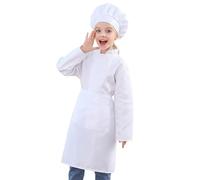Générique Costume Enfant Unisexe Déguisement De Chef Cuisinier Avec Toque Et Tablier Pour Jeu De Rôle Et Fête Culinaire Tenue De Marmiton Déguisement Cuisinier Enfant Gourmand