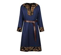 Générique Costume Femme Moyen Age, Robe Reine Halloween Sexy Deguisement Squelette Vintage Mariage Tenue Age Paysanne Vetement Gothique Moyen Age Victorian Era Luxury Palace (Bleu,XL)