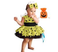 Générique Costume Fille Halloween,Deguisement Vampire Enfant Robe De Sorcière 3 Mois Déguisements Pour Bébé Halloween Fête 0-24 Blanche 12 Ans Mon Tenues Maquillage Français (Jaune,6-12 mois)