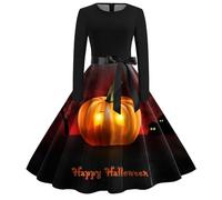 Générique Costume Halloween Adulte Deguisement Femme Sorciere Robe Citrouille 2025 Rétro Médiévale Avec Manches Trompette Reine Longue Dos Nu D'halloween Renaissance Gothique Tulle Bleu ciel L