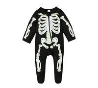 Générique Costume Halloween Bébé d'Halloween pour fille et garçon Mon 1er Barboteuse Citrouille Sourire Tenues Enfant Deguisement Imprimé Coton Côtelé Automne