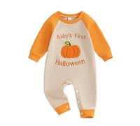 Générique Costume Halloween Bébé Tenue Coton Côtelé Confort Citrouille Sourire Tenues Enfant Squelette Body Chaud Survêtement Mon 1er Barboteuse