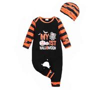 Générique Costume Halloween Bébé Unisexe Barboteuse Chauve- Souris Chaud de Citrouille pour garçons Filles Tout en Un Manteau Survêtement Visage Capuche Body Combinaison Vêtements d'Halloween