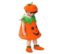 Générique Costume Halloween Bébé Unisexe Pyjama Combinaison Garçon Fille Chauve Souris Capuchon Amusant Deguisement Citrouille Comme D'Halloween Nouveau-né Mois pour une pièce