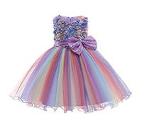 Générique Costume Halloween pour Filles Deguisement Enfant Fille Déguisement Petite Sorcière Squelette Party de Chat Robe Magique Tutu 3-12 Ans