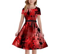 Générique Costume Halloween pour Filles Déguisement Princesse Fille de sorcière Enfant Zombie Mariée Fantôme Maxi Tulle Robe Bal Robes Gothique carnaval