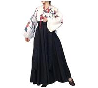 Générique Costume Hanfu Traditionnel Chinois pour Femmes Robe Longue Manches Longues avec Accessoires pour Cosplay Carnaval Halloween Spectacle Theatre Tenue de Fête et Photo Style Chinois Elegant