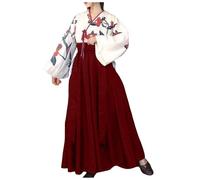 Générique Costume Hanfu Traditionnel Chinois pour Femmes Robe Longue Manches Longues avec Accessoires pour Cosplay Carnaval Halloween Spectacle Theatre Tenue de Fête et Photo Style Chinois Elegant