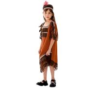 Générique Costume Indien pour Filles Style Cour Élégant Robe Cosplay pour Représentation Scénique et Fêtes à Thème de Noël Vêtement de Célébration pour Enfants 2 à 14 Ans