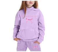Générique Costume Jogging Enfant Fille Survêtement Vêtements Mode Ados Filles Vêtement d'automne Printemps Suit Pratique et Confortable Ensembles Pantalon Haut Cadeau 7-16 Ans