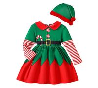 Générique Costume Lutin Costume Elfe De Noël Bébé Enfant, Costume Lutin Noël Pour Fille, Noël Costume Lutin Noël, Costume D'Elfe Pour Bébé Enfant, Body De Noël Pour Fille