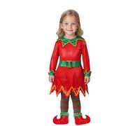 Générique Costume Lutin pour Enfant, Deguisement Lutin Enfant Filles, Robe Elfe Fille Déguisement Elfe de Noël, Bonnet Elfe Collant de Noel Filles, Costume pour Noël Cosplay Carnaval Mascarade