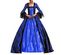 Générique Costume Medieval Femme Vampire Deguisement Robe De Soirée Gothique Médiévale Cosplay Renaissance D'halloween Halloween Vampires Medievale Fille 1900 Époque Déguisement Princesse Adulte