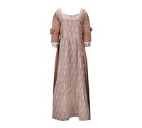 Générique Costume Medieval, Medievale Steampunk Gothique Robes Halloween Adolescente Deguisement Sexy Robe Retro Femme Vintage Tenue Médiévale Grande Taille Femmes Cosplay (Brun,M)