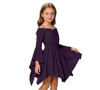 Générique Costume MéDiéVal Pirate D'Halloween Fille à éPaules DéNudéEs Robe Chic éLéGante Corset à Volants Hors éPaule à Manches Longues éVaséEs Deguisement Fille Pour FêTe Halloween Cosplay Carnaval