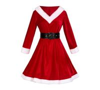 Générique Costume Mère Noël Déguisement Lutins Deguisement Pere Noel Moto Robe De Femme Le Du Soirée Rockabilly Vintage Années 50S Hot Tenue Nuisette Sensuelle Dentelle (1#Rouge,M)