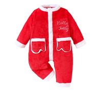 Générique Costume Noel Bebe Garcon Combinaisons Une Pièce Ensemble Fille 0-3 Mois Automne Barboteuse Lettre Jumpsuit Costume Noel Bebe Fille Et Barboteuses Bébé (b #Rouge,0-3 Mois)