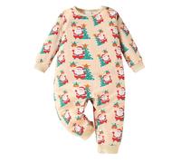 Générique Costume Noel Bebe, Le Costume Du Pere Noel Vetement Combinaisons Une PièCe Famille Impirmé Des Cerfs NoëL Ensemble Bebe Fille 0-3 Mois Pour DéCoration PèRe De NoëL SoiréE