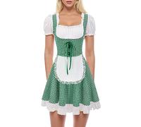Générique Costume Oktoberfest, Costume FêTe de La BièRe Femme de Jeune Bavaroise Avec BièRe Robe Oktoberfest Carnaval Set Bavarois Fete Deguisement Femme Vampire Halloween Halloween Sexy