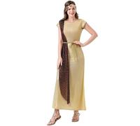 Générique Costume Oktoberfest Femme,Dirndl Femme Long D'Uniforme De Chambre Déguisement Carnaval Robe Traditionnelle Pour 3 Pièces Tenue Bavaroise La Fête Bière Carnaval (Or,M)