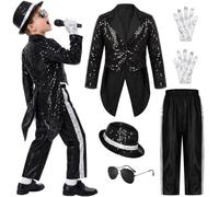 Générique Costume Rétro De Pop Star pour Enfant Ensemble Costume Star Pop Et Les Soirées À Thème