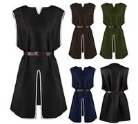 Générique Costume Tunique Chevalier Médiéval Croisé Templier Carnaval LARP Cospaly Costume Fantaisie du Moyen Âge pour Halloween