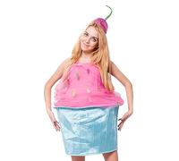 Générique Costumes de crème glacée aux fraises - sans manches, tenue de fête avec chapeau | Fun Fitend, Joue Robe | Cosplay de culinaire pour les festivals, célébrations, vacances, spectacles de scèn