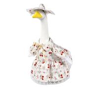 Générique Costumes D'Oie | Robe Pastorale Printanière avec Chapeau 58 cm | Habits d'Oie de Jardin | Pour Anniversaire Noël Thanksgiving Fête de Vacances Patio Jardin Cour Porte Pelouse