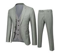 Générique Costumes Hommes 3 pièces Mariage Un Bouton Revers Slim Fit Veste Formel Couleur Unie Classique de Smoking Couleur Pure Formel Veste Gilet et Pantalon