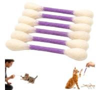 Générique Cotons-tiges pour Chat avec Herbes À Chat,6pk Bâtons À Mâcher Géants pour Chatons pour L'ennui À L'intérieur, Cotons-tiges interactifs en Feutre pour Chats,Cadeaux pour Chats (Violet)