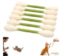 Générique Cotons-tiges pour Chat avec Herbes À Chat,6pk Bâtons À Mâcher Géants pour Chatons pour L'ennui À L'intérieur, Cotons-tiges interactifs en Feutre pour Chats,Cadeaux pour Chats (Vert)