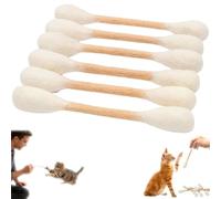 Générique Cotons-tiges pour Chat avec Herbes À Chat,6pk Bâtons À Mâcher Géants pour Chatons pour L'ennui À L'intérieur, Cotons-tiges interactifs en Feutre pour Chats,Cadeaux pour Chats (Beige)