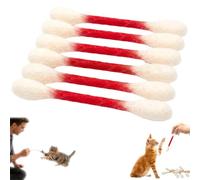 Générique Cotons-tiges pour Chat avec Herbes À Chat,6pk Bâtons À Mâcher Géants pour Chatons pour L'ennui À L'intérieur, Cotons-tiges interactifs en Feutre pour Chats,Cadeaux pour Chats (Rouge)