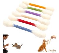Générique Cotons-tiges pour Chat avec Herbes À Chat,6pk Bâtons À Mâcher Géants pour Chatons pour L'ennui À L'intérieur, Cotons-tiges interactifs en Feutre pour Chats,Cadeaux pour Chats (Multicolor)