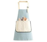 Générique Cotton Linen Apron with Pocket Adjustable Chef Apron 1 Piece