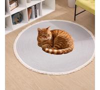 Générique Cotton Rope Area Rug for Cats, Cat Scratching Rug, Soft and Stylish Home Accent, Large Cat Scratching Mat Natural Pad, Easy Clean, Washable, Multiple Sizes (B,Large)