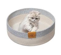 Générique Cotton Rope Pet Basket - Woven Warm Scratching Nest, Small Medium Large Cat Dog, Scratching Basket | Puppy Teething Chew Resistant Bed, Senior petOrthopedic Nest, Sunroom Pet