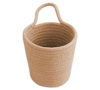 Générique Cotton Rope Storage Basket - Hand-Woven Wall Organizer Basket | Wall Baskèt With Handle | Large Capacity Storage Bucket, Key And Wallet Holder, For Kitchen Bathroom Living Room (14x14cm)