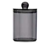 Générique Cotton Swab Dispenser - Makeup Cotton Balls Holder Swab Storage Box, Clear Black Bathroom Container | Cosmetic Organizer for Vanity, Countertop, Home Use