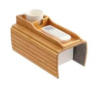 Générique Couch Cup Holder Tray - Portable Sofa Armrest Organizer, Sturdy Foldable Snack & Beverage Table, Non Slip Home Caddy System, Easy Clean | Movie Nights, Lazy Use, Setup, Living Room