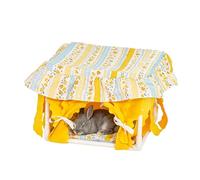 Générique Couchages Hamster | Nid en Tissu Lavable pour et se Cacher,Maisonnette Hamster avec Un Toit À Glands | pour Lapins Chinchillas Souris Intérieur Extérieur Maison Logis Table Chaise Cage