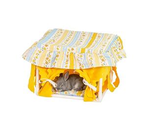 Générique Couchages Hamster | Nid en Tissu Lavable pour et se Cacher,Maisonnette Hamster avec Un Toit À Glands | pour Lapins Chinchillas Souris Intérieur Extérieur Maison Logis Table Chaise Cage